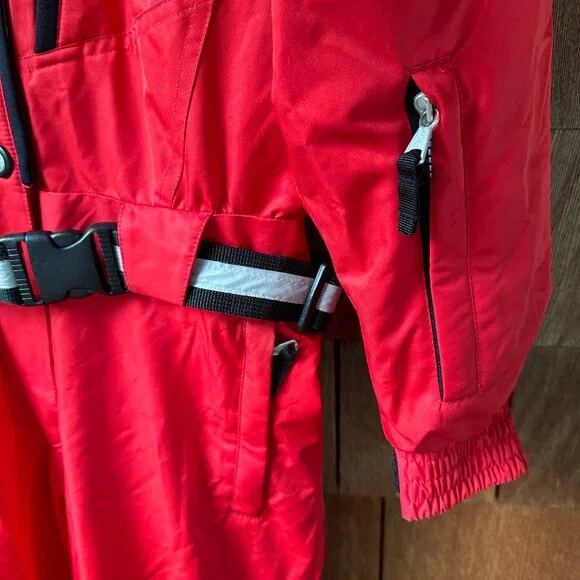 EUC Obermeyer Red/Black One Piece Velocity Shell Suit in Women's 12 Petite - Picture 9 of 16